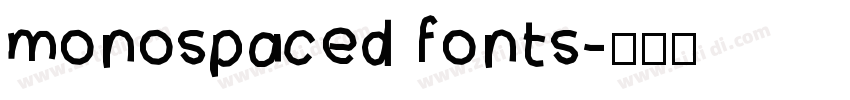 monospaced fonts字体转换
